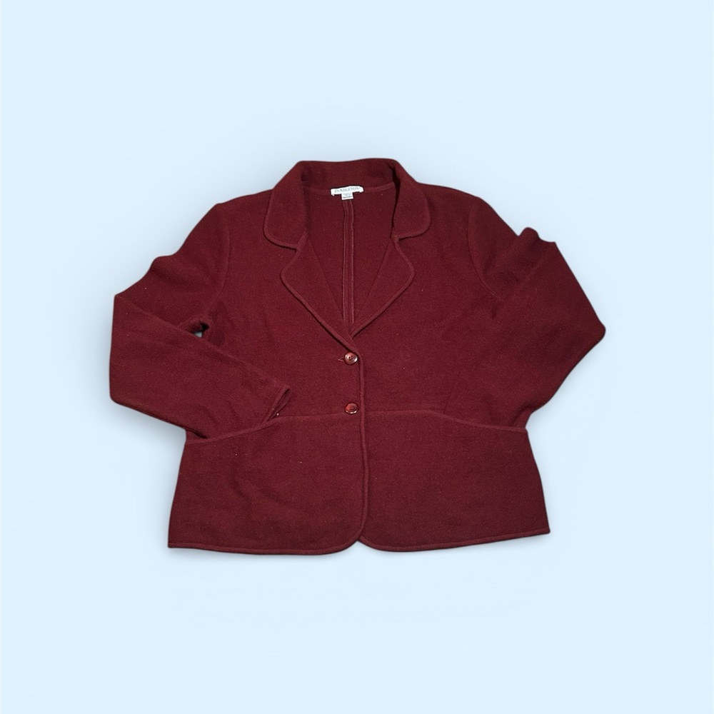 Pendleton Women's Deep Red/Burgundy Blazer 100% Lamb Wool Size L